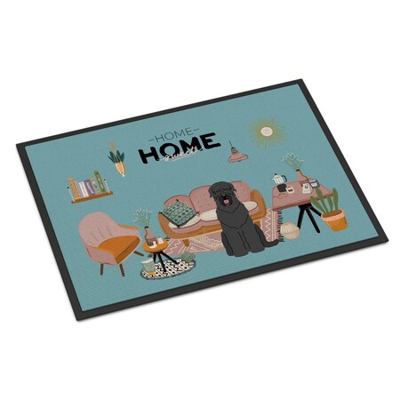 Carolines Treasures 18 x 27 in. Black Russian Terrier Sweet Home Indoor or Outdoor Mat CK7871MAT